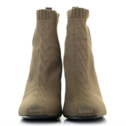 Hermes Knit Calfskin Volver 60 Ankle Boots 37.5 Vert Sapin 2 of 8