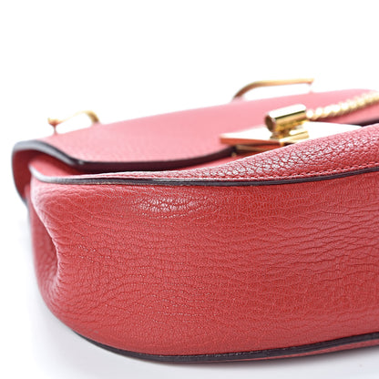 Chloe Grained Lambskin Mini Drew Shoulder Bag Plaid Red 13 of 19