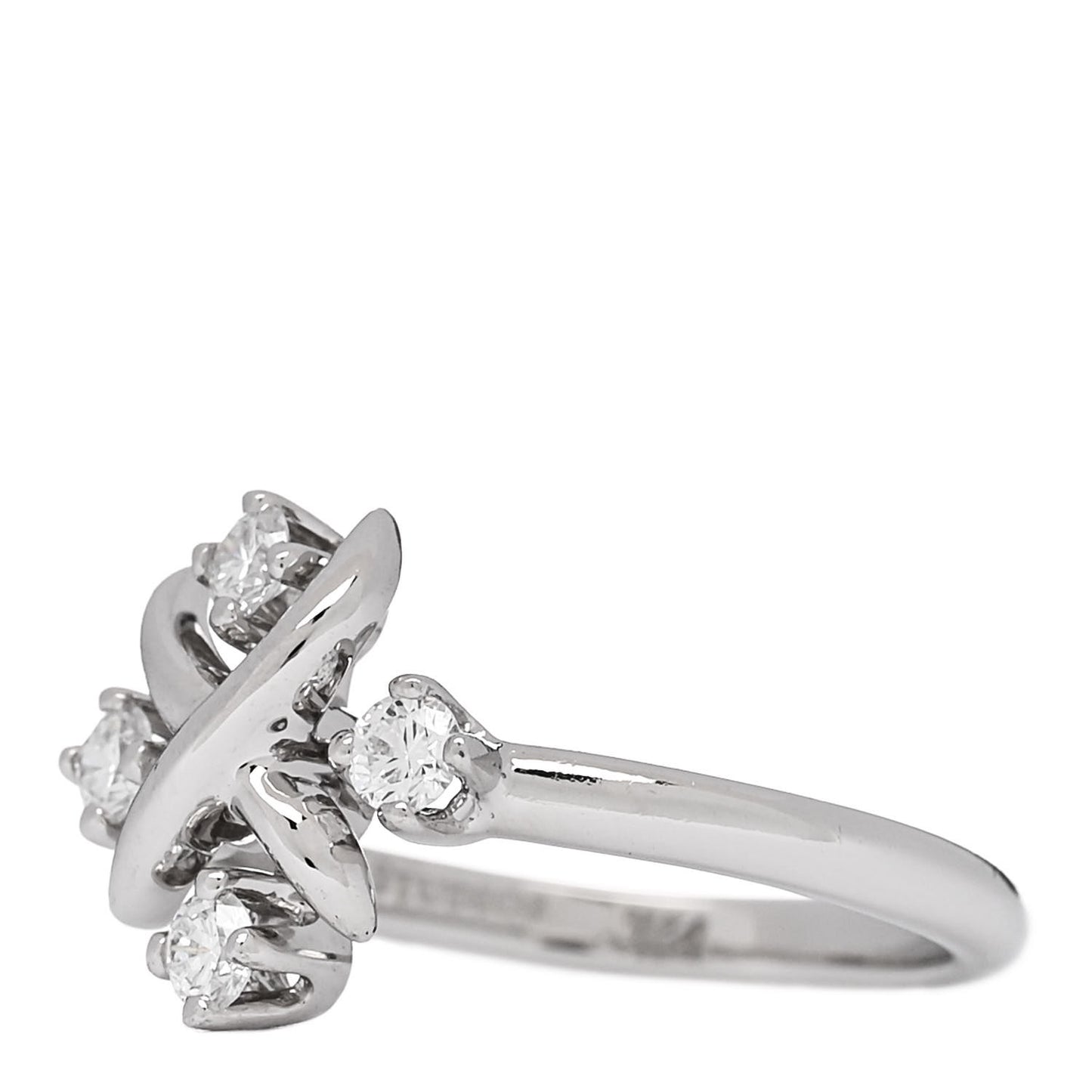 Platinum Diamond Schlumberger Lynn Ring 49 4.75