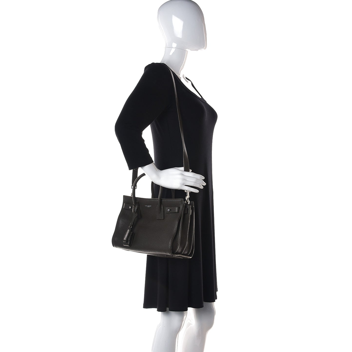 Grained Calfskin Baby Sac De Jour Souple Earth