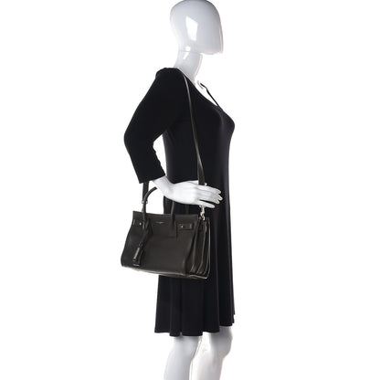 Saint Laurent Grained Calfskin Baby Sac De Jour Souple Earth 2 of 15