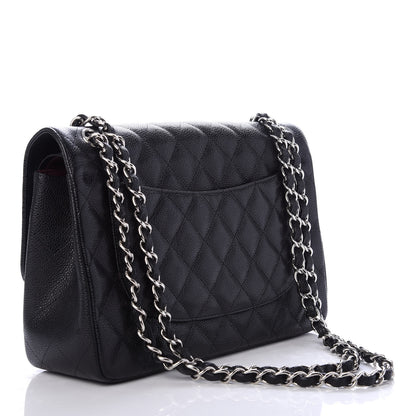 Chanel Caviar Quilted Jumbo Double Flap Black 3 of 11