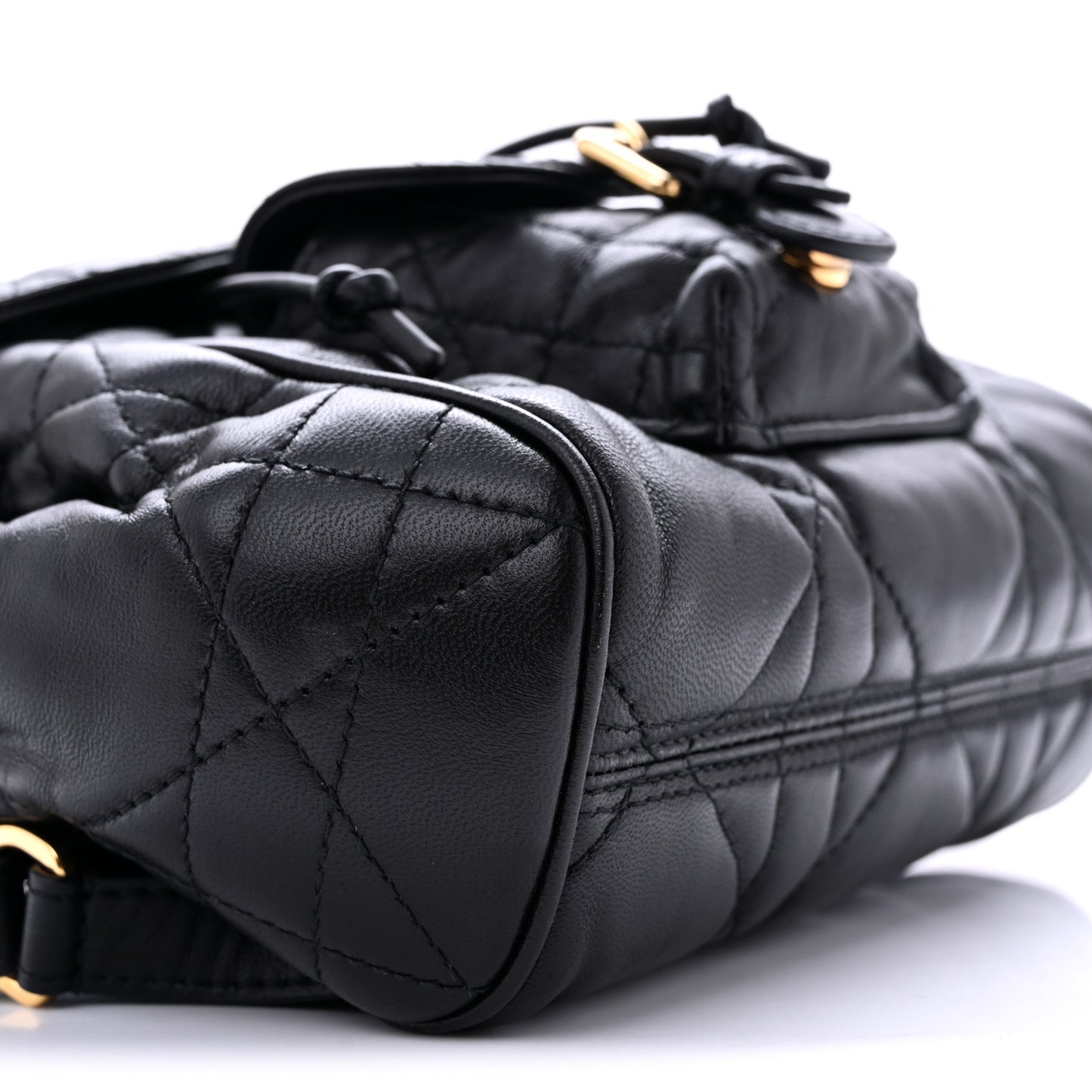 Lambskin Macrocannage Small Caro Backpack Black