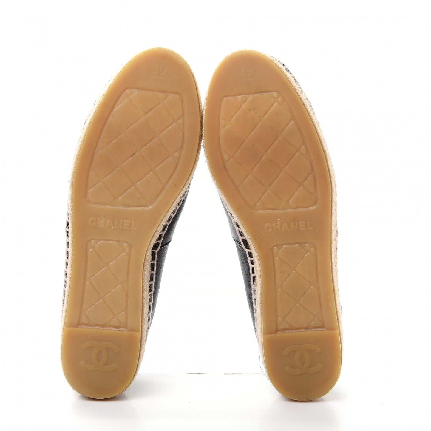 Lambskin CC Espadrilles 39 Black