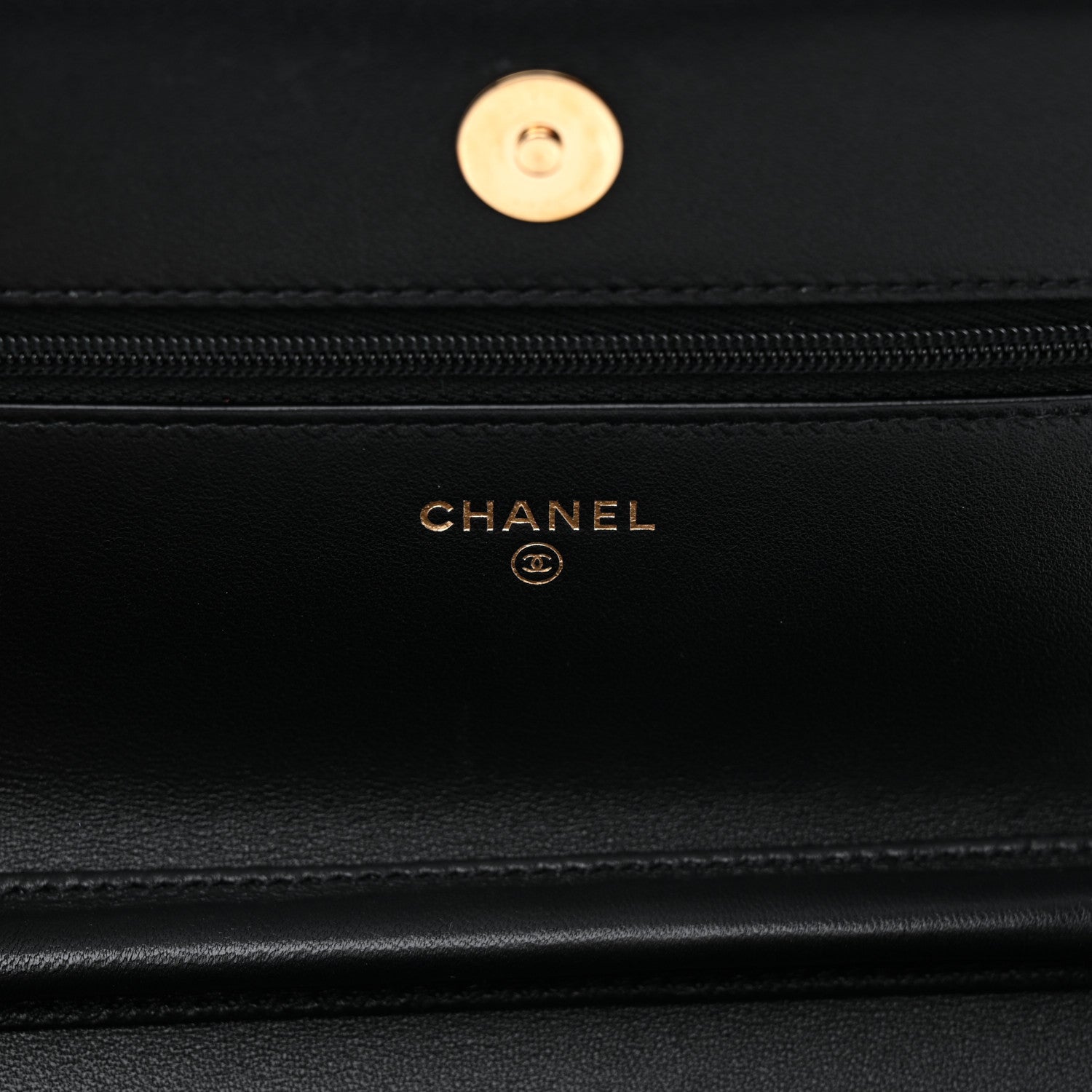 Chanel Lambskin Quilted Wallet On Chain WOC Black 6 of 12