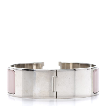 Hermes Enamel Wide Clic Clac H Bracelet GM Beige Rose 3 of 4