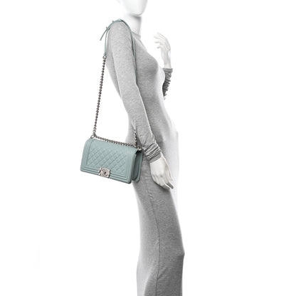 Chanel Lambskin Quilted Medium Boy Flap Light Blue 2 of 11