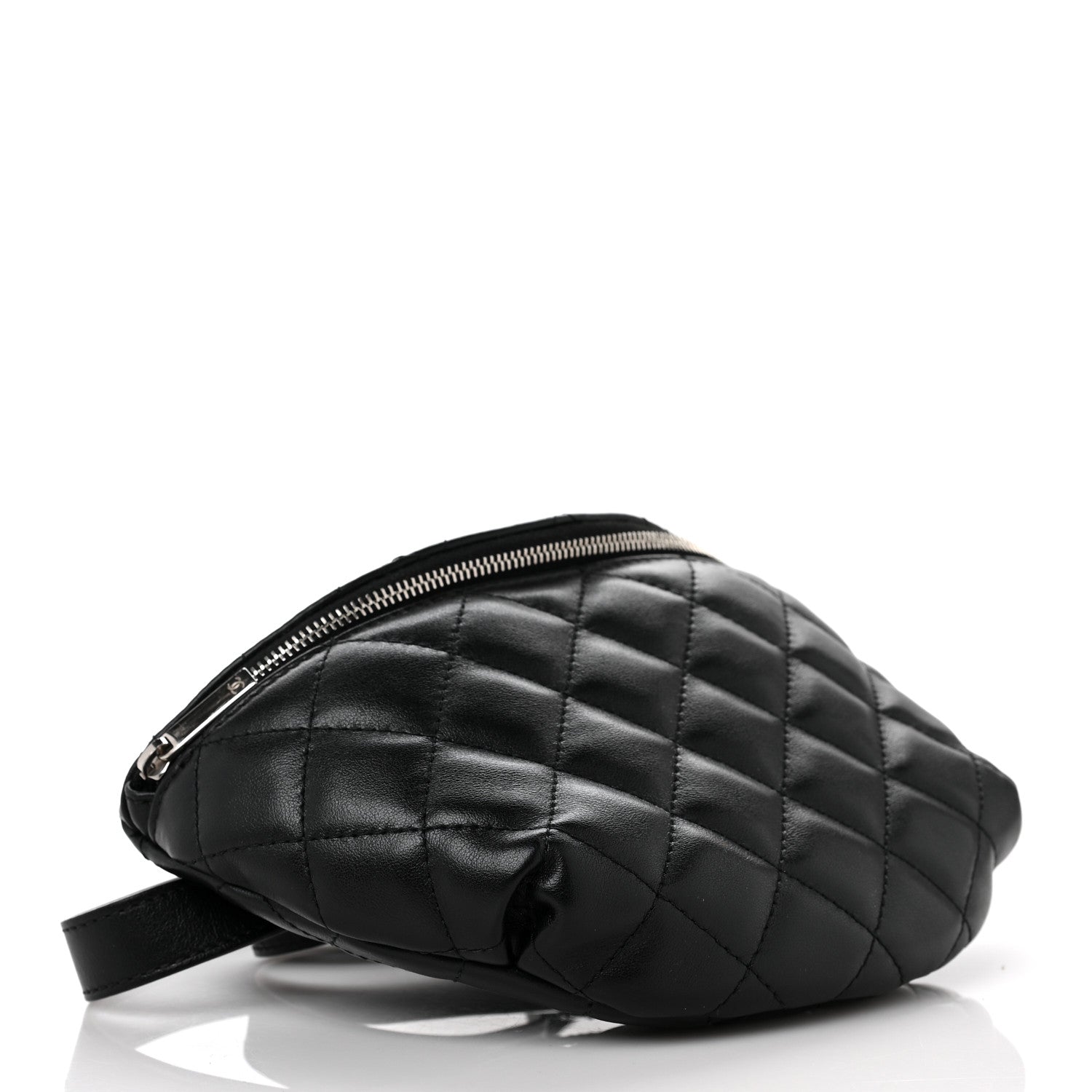 Chanel Lambskin Quilted Waist Belt Bag Black 3 of 8