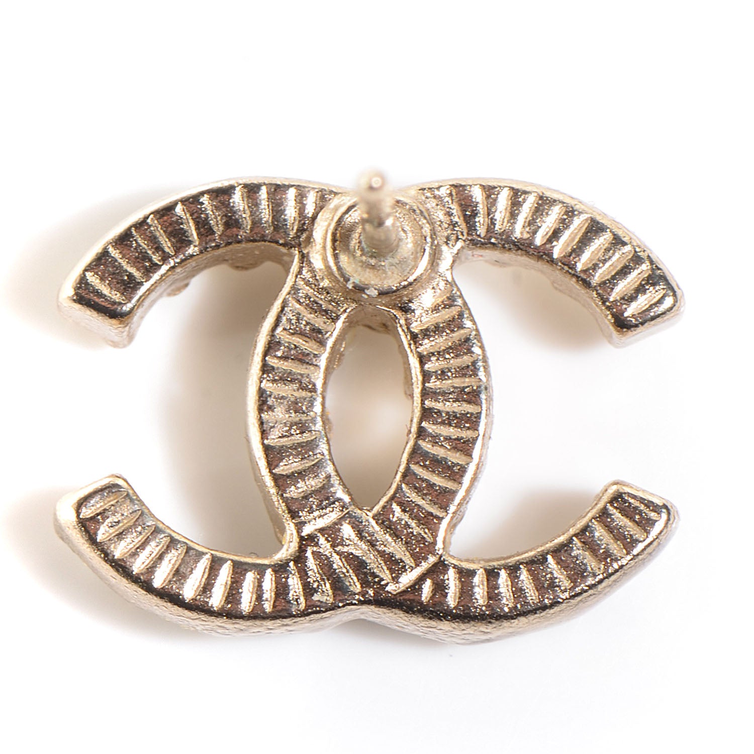 Chanel Pearl CC Earrings Gold 4 of 6