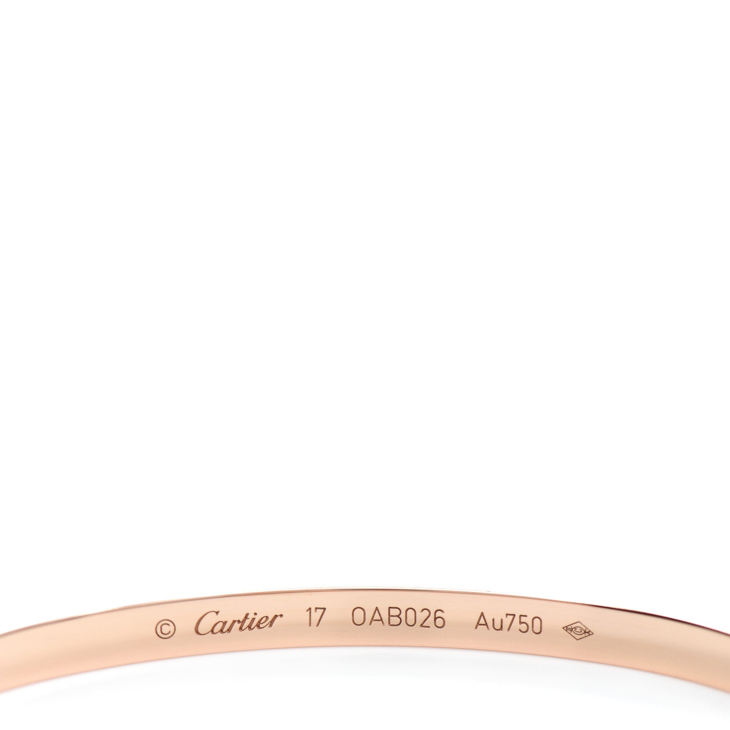 Cartier 18K Pink Gold Small LOVE Bracelet 17 3 of 4