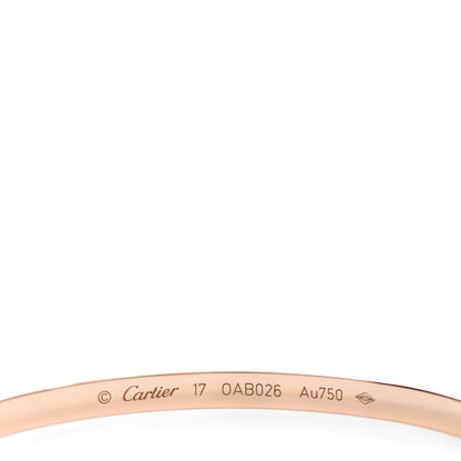 Cartier 18K Pink Gold Small LOVE Bracelet 17 3 of 4
