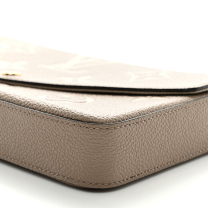 Louis Vuitton Empreinte Monogram Giant Felicie Pochette Tourterelle Creme 9 of 10