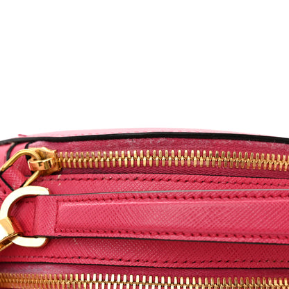 Prada Saffiano Lux Odette Crossbody Magenta 13 of 16