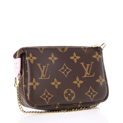 Louis Vuitton Monogram 2016 Christmas Animation Mini Pochette Accessories Rose Ballerine 3 of 9