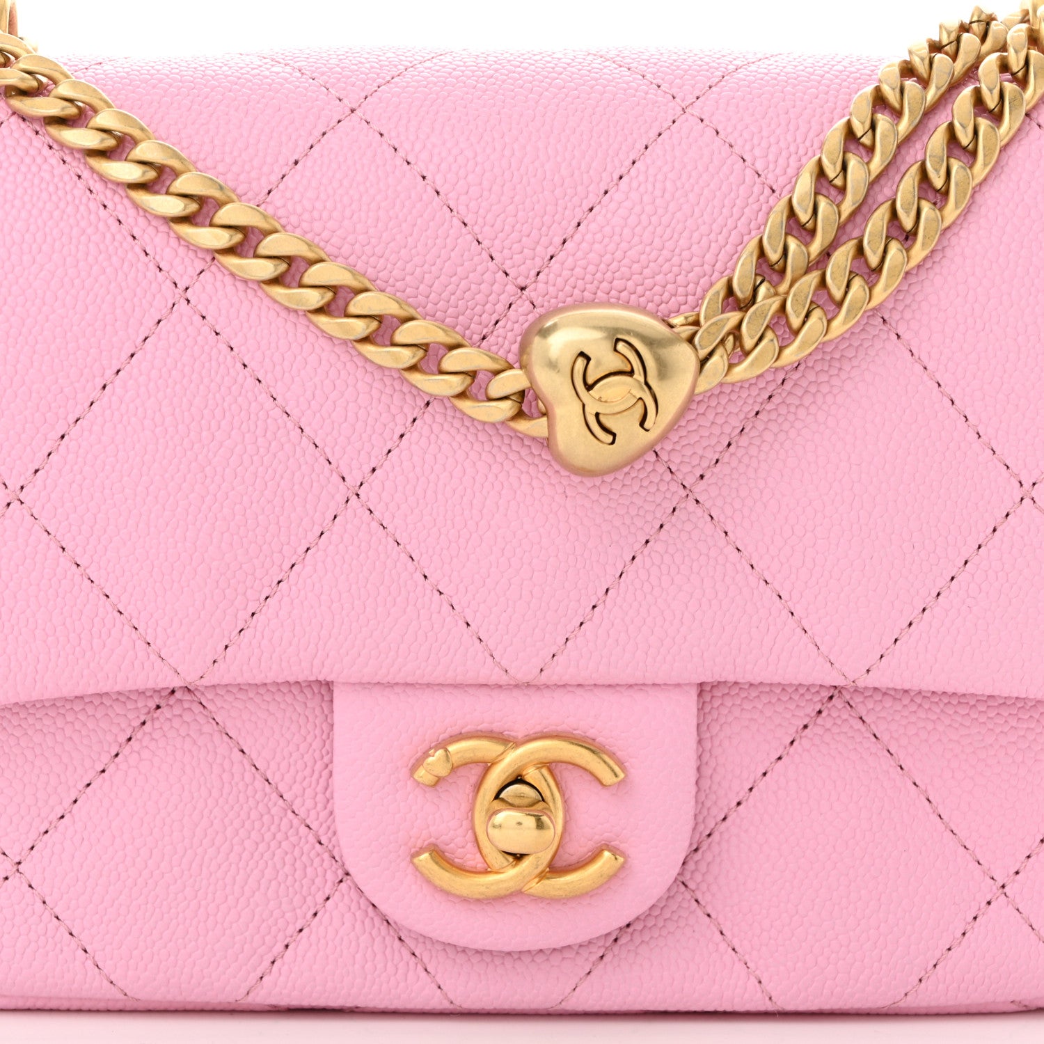 Chanel Caviar Quilted Mini Sweetheart Flap Lilac 8 of 11