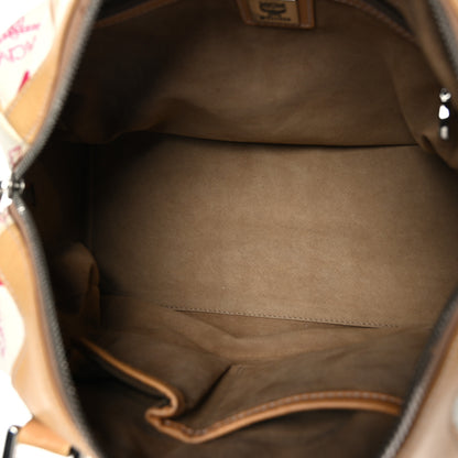 MCM Visetos Boston Bag White 5 of 10