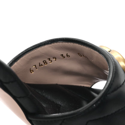 Gucci Nappa Matelasse GG Marmont 75mm Slide Sandals 36 Black 8 of 8
