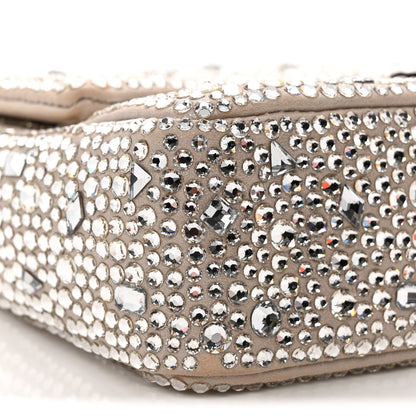 Chanel Suede Calfskin Crystal Mini Flap Silver 9 of 11