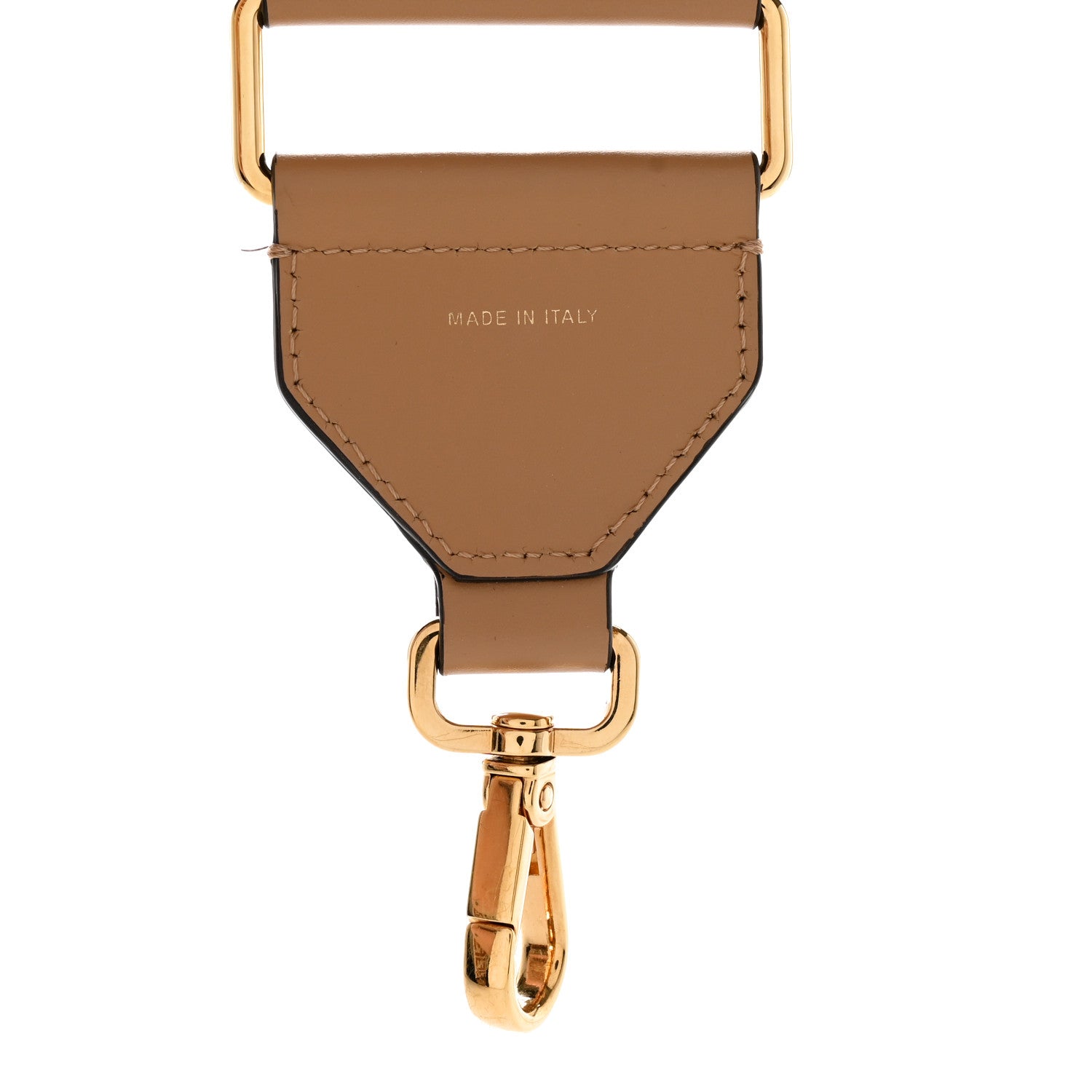 Fendi Ribbon Vitello King FF 1974 Adjustable Strap You Poudre Cuoio Miele Scuro 4 of 8