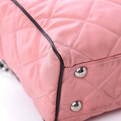 Prada Tessuto Nylon Quilted Shoulder Bag Rosa Black 11 of 18