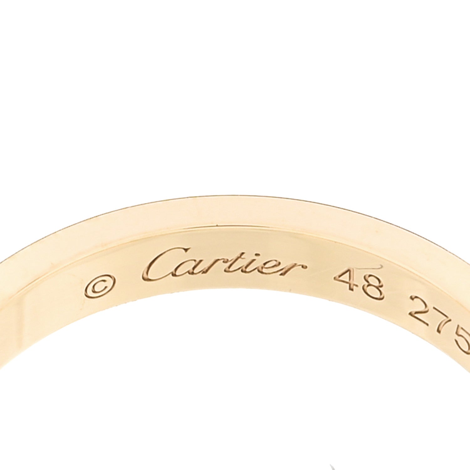Cartier 18K Yellow Gold Diamond 2.6mm LOVE Paved Band Ring 48 4.5 4 of 5