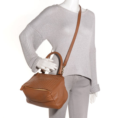 Givenchy Lambskin Small Woven Pandora Tan 2 of 12