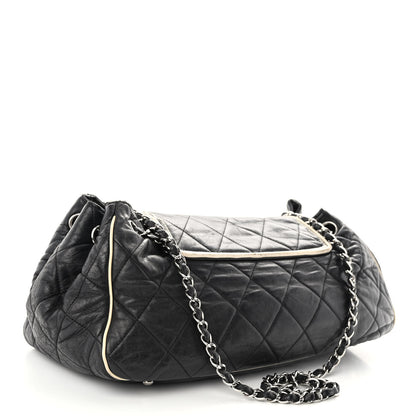 Chanel Lambskin Quilted East West Accordion Flap Black 3 of 14