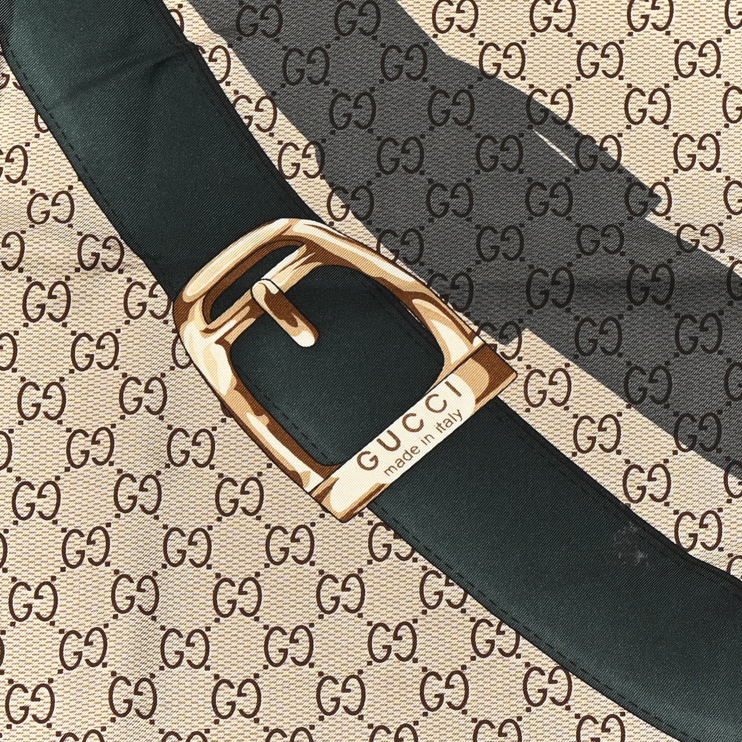 Silk Monogram Horsebit Square Scarf