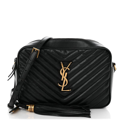 Saint Laurent Calfskin Matelasse Monogram Lou Camera Bag Black 1 of 15