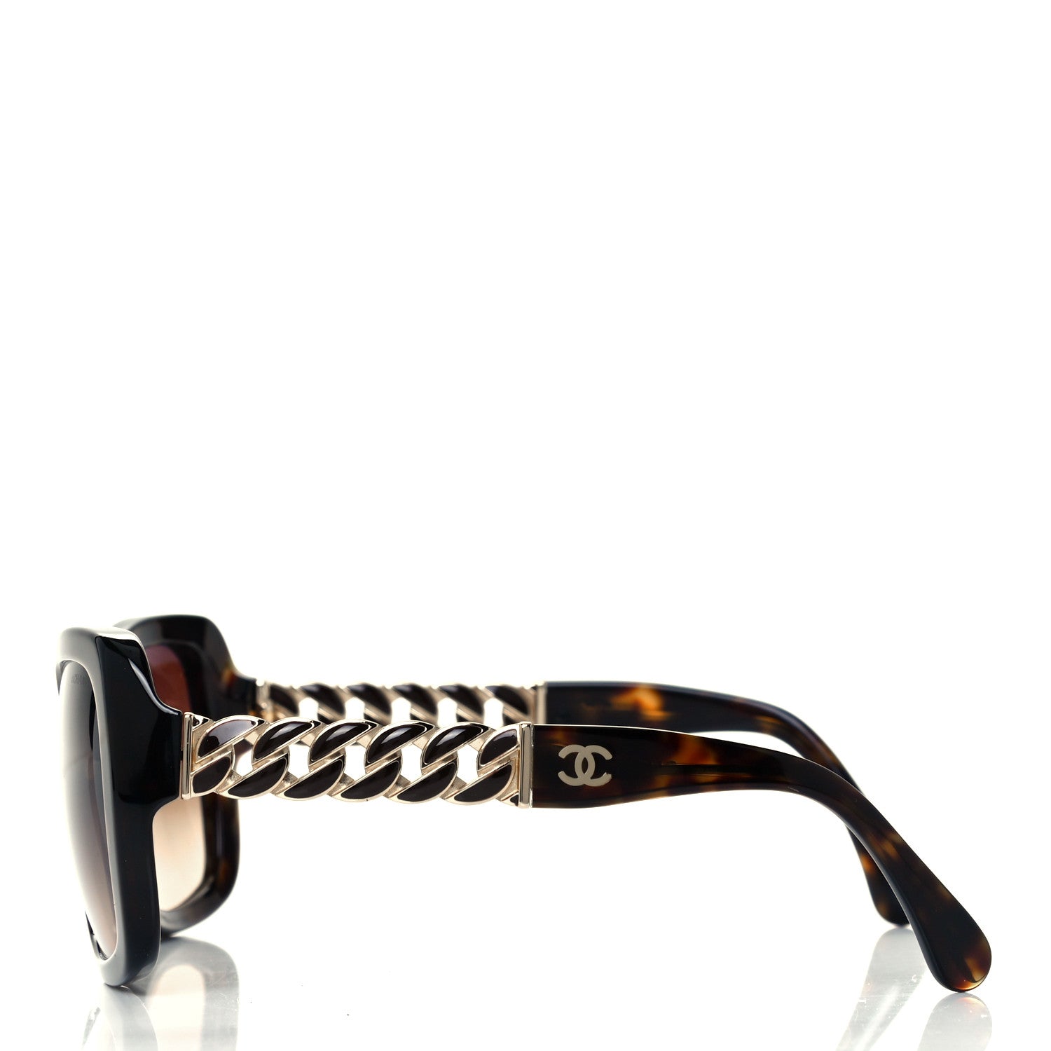 Chanel Acetate Metal Chain Square Sunglasses 5305 Brown 3 of 6