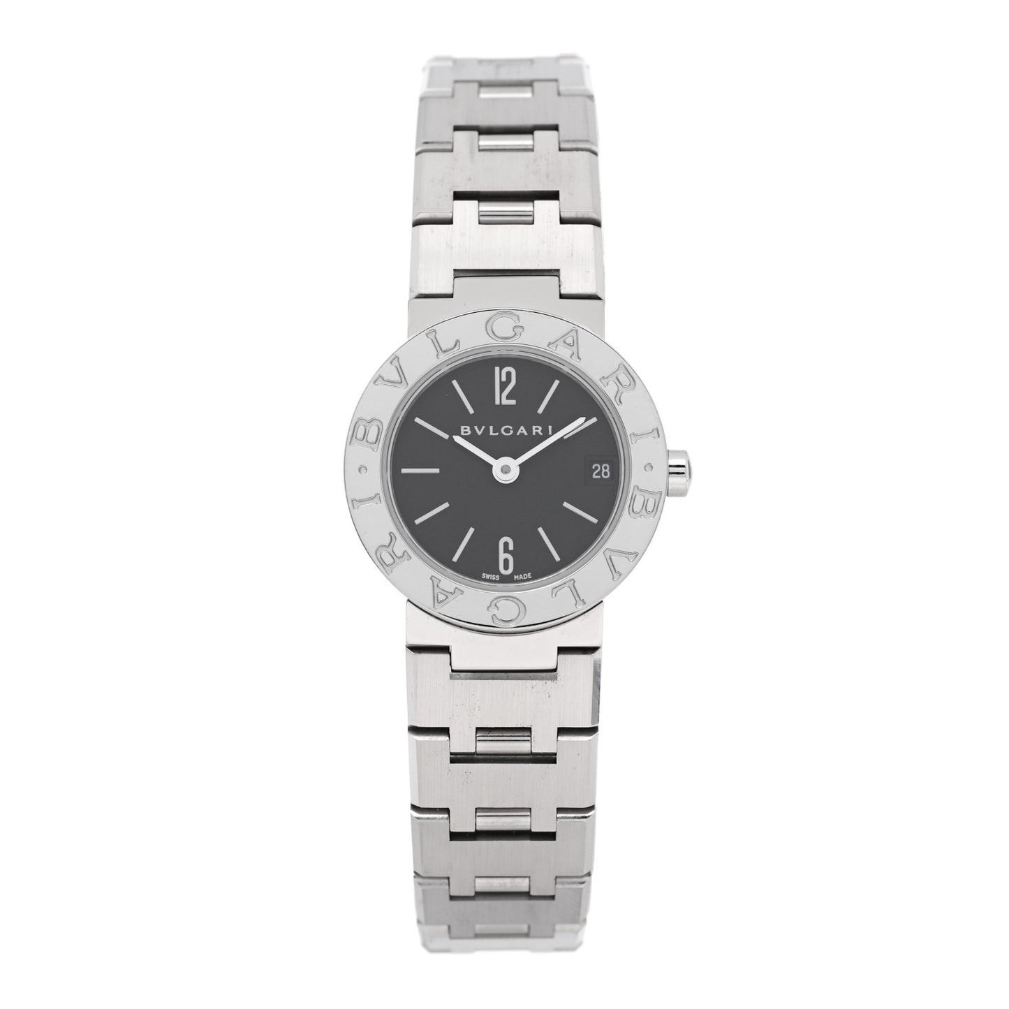 Stainless Steel 23mm Quartz Watch Black