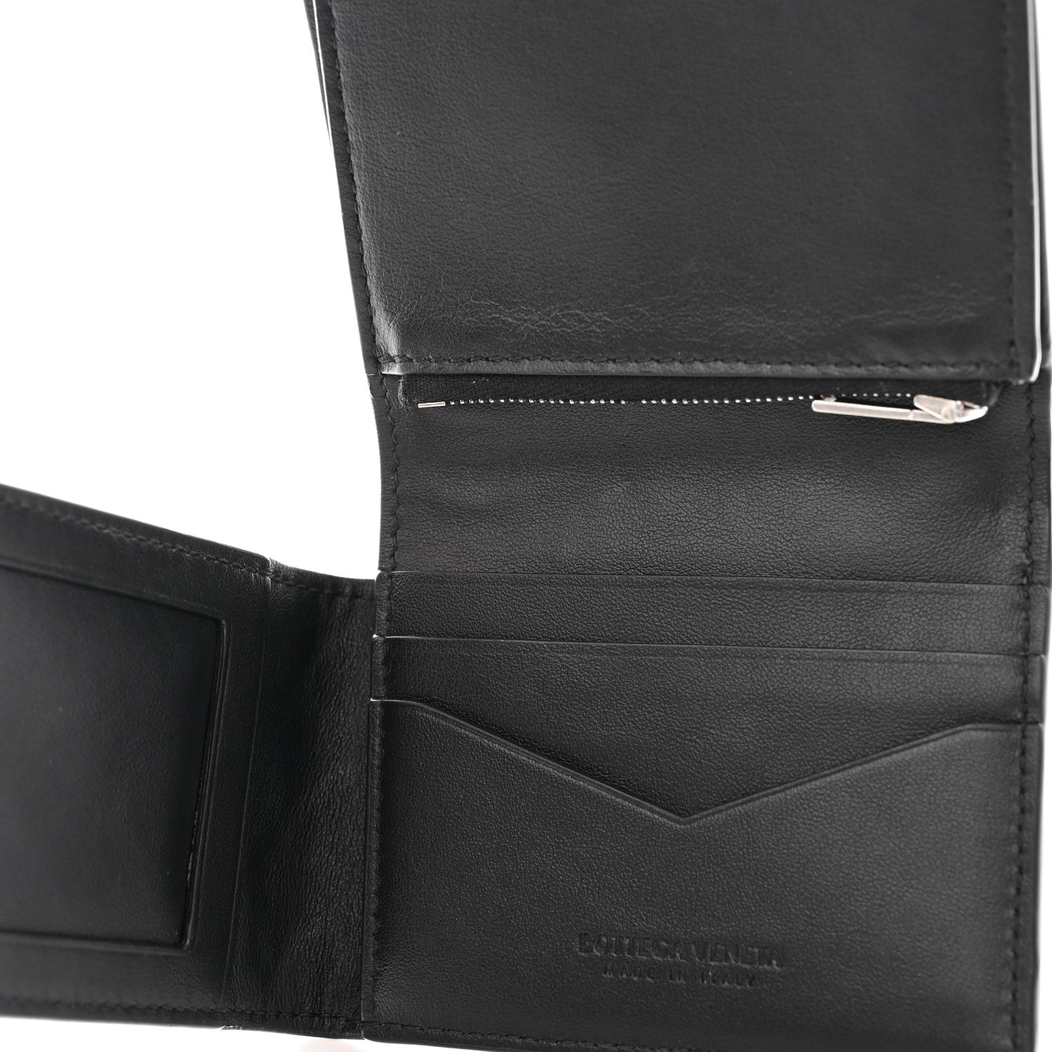 Bottega Veneta Nappa Maxi Intrecciato Tri-Fold Wallet Black 5 of 9