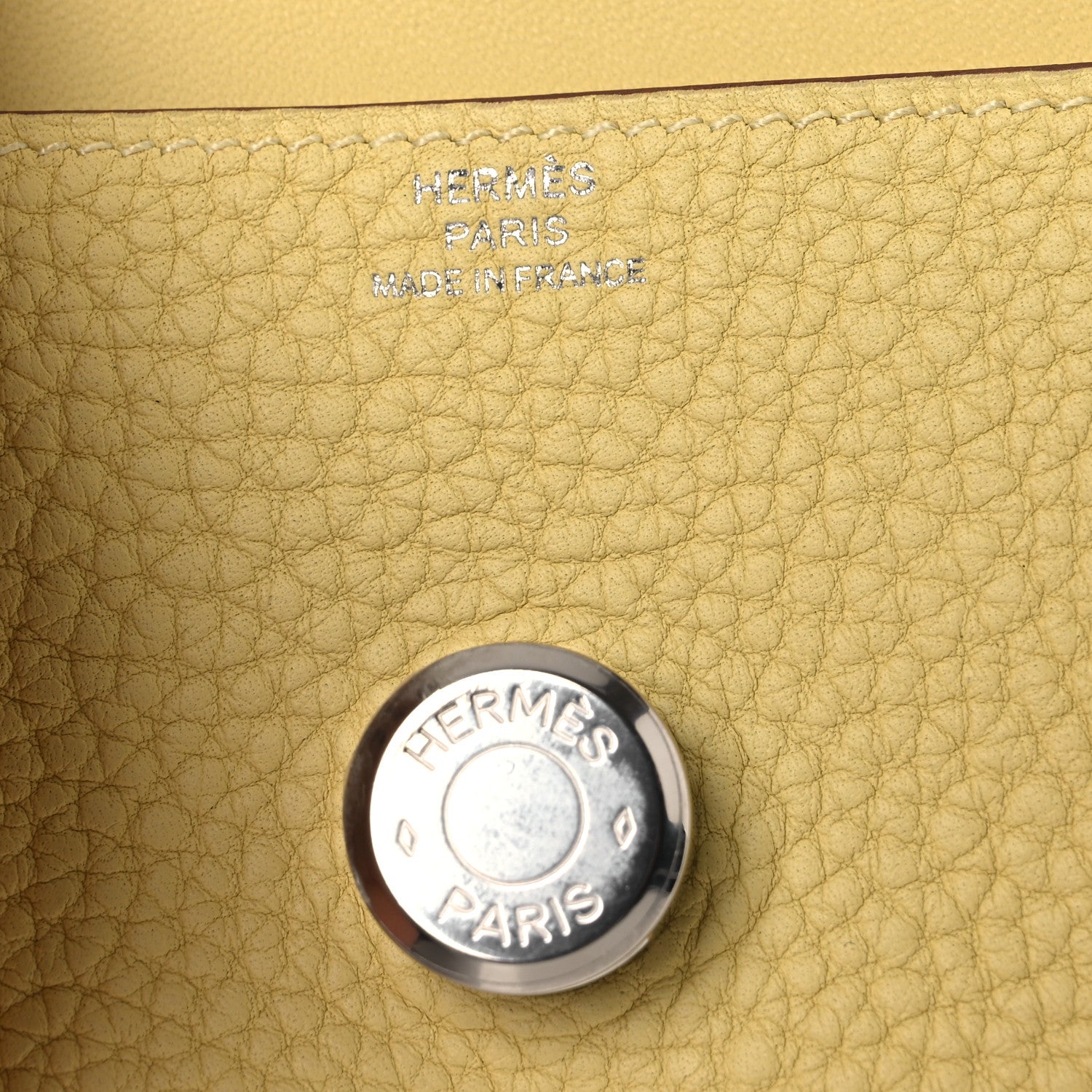 Hermes Togo Dogon Card Case Jaune Poussin 6 of 9
