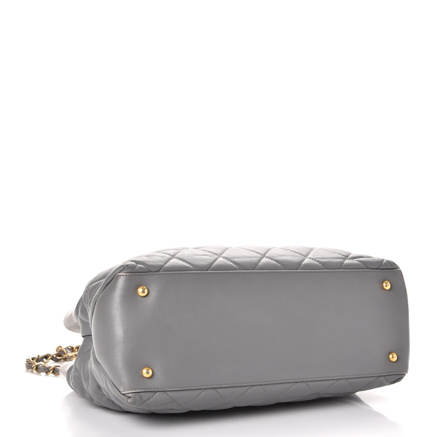 Chanel Calfskin Quilted Medium Soft Elegance Tote Grey 4 of 16