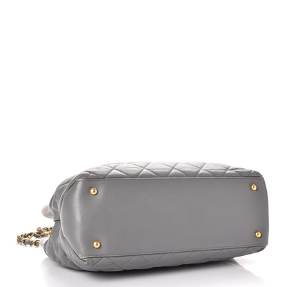 Chanel Calfskin Quilted Medium Soft Elegance Tote Grey 4 of 16