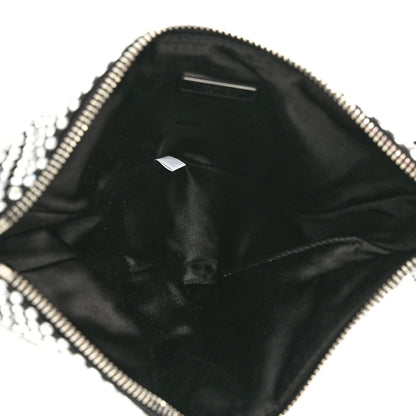 Prada Satin Crystal Triangle Pouch Cristal 5 of 11