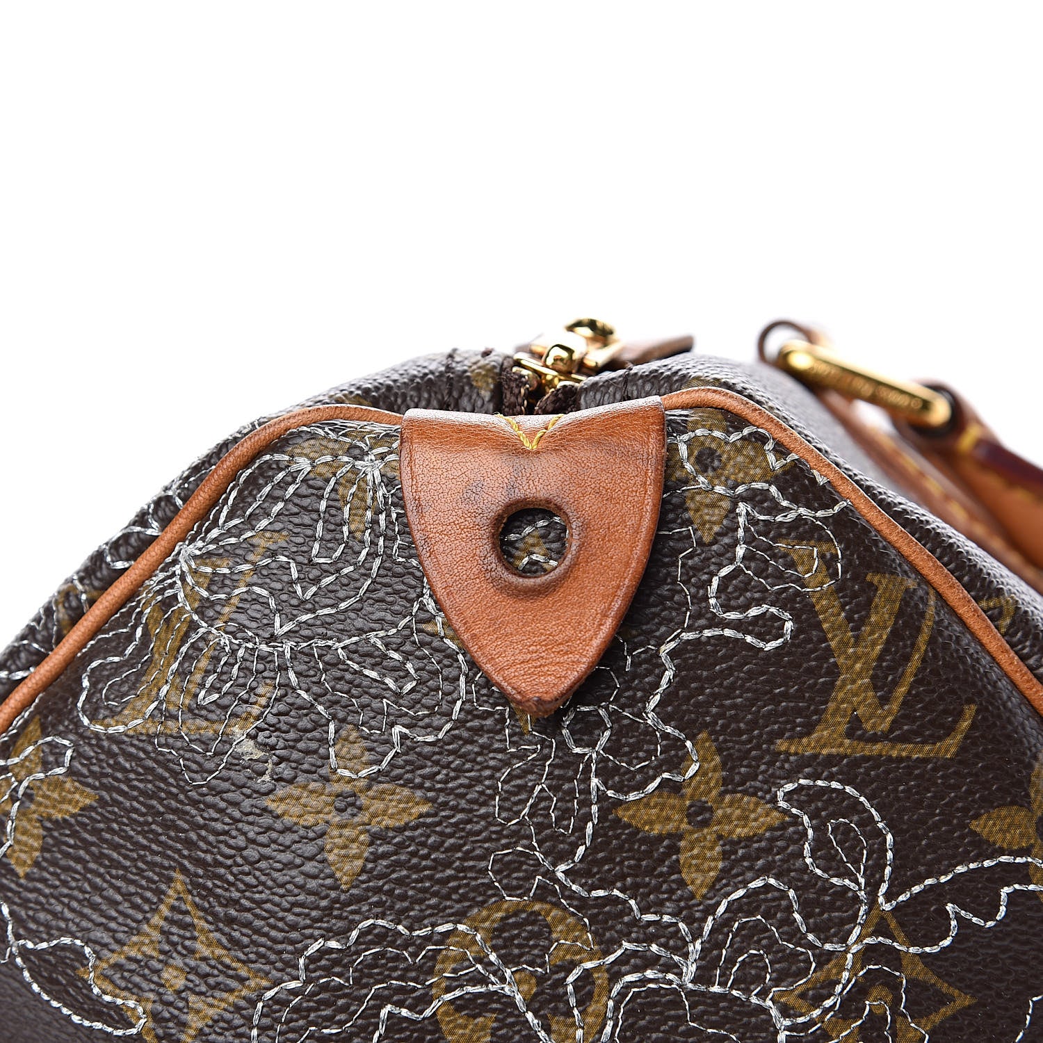 Louis Vuitton Monogram Dentelle Speedy 30 Silver 7 of 20