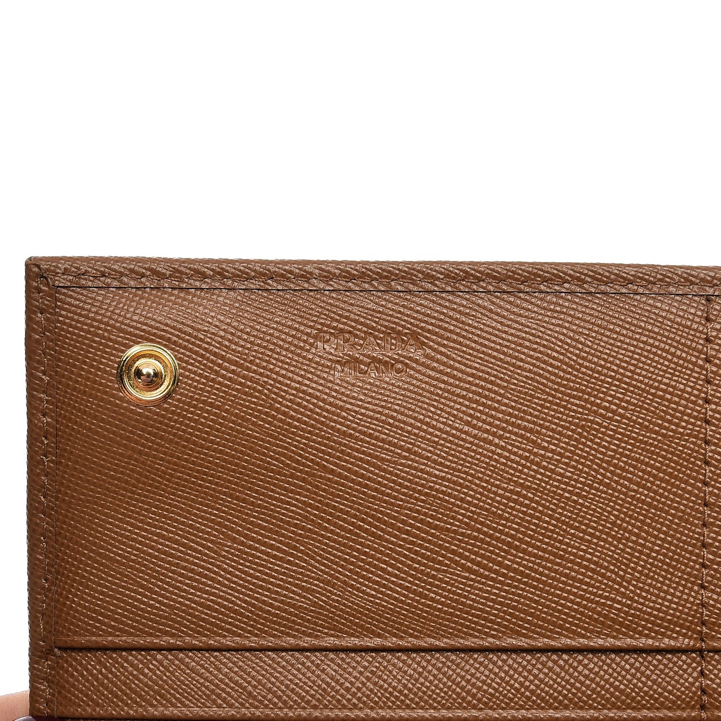 Saffiano Continental Flap Wallet Caramel