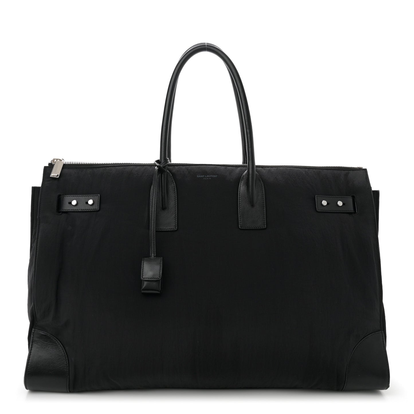 Nylon Calfskin 48H Sac De Jour Duffle Black