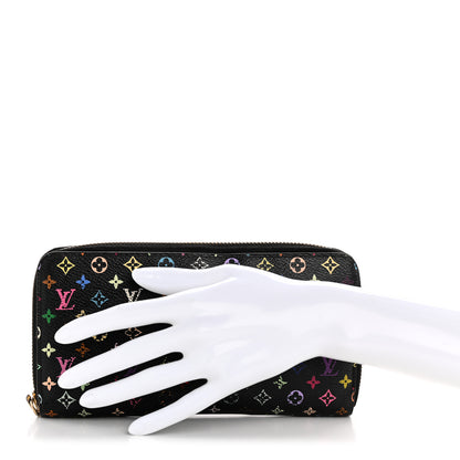 Louis Vuitton Monogram Multicolor Zippy Wallet Black Grenade 2 of 10