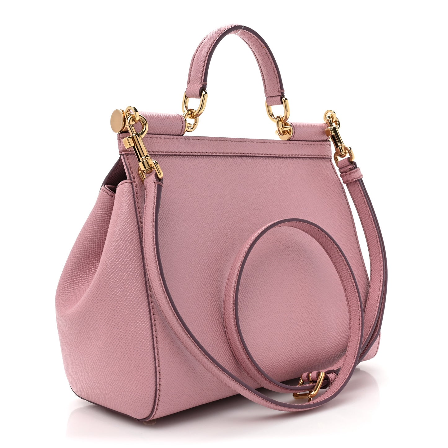 Dauphine Small Sicily Satchel Rose Carne