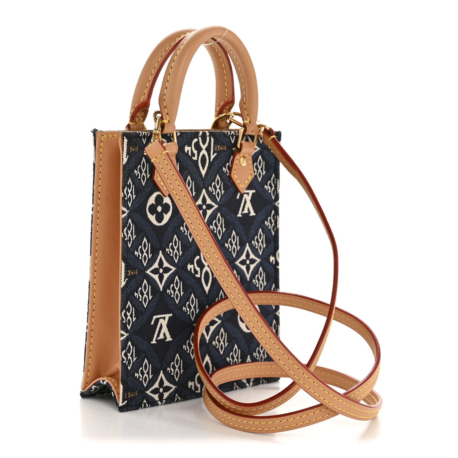 Louis Vuitton Jacquard Since 1854 Petit Sac Plat Blue 3 of 14