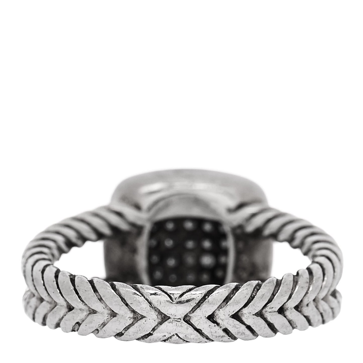 Sterling Silver Diamond 7mm Petite Albion Pave Ring 52 6