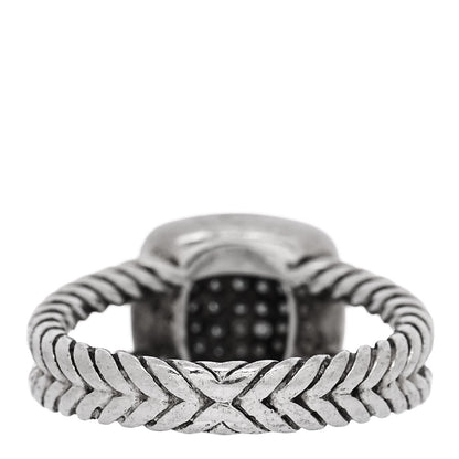 David Yurman Sterling Silver Diamond 7mm Petite Albion Pave Ring 52 6 4 of 5