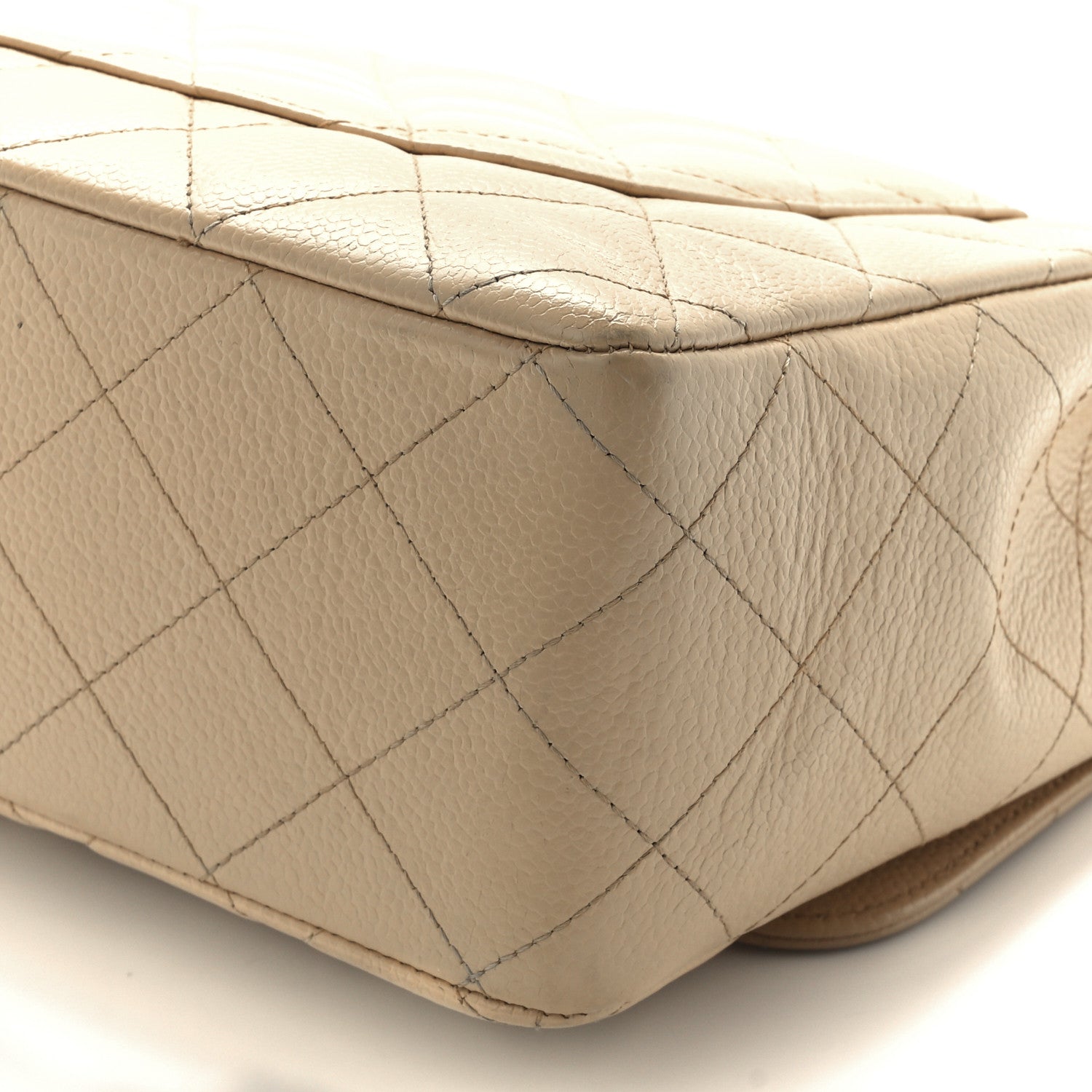 Chanel Caviar Quilted Jumbo Single Flap Beige Clair 12 of 12