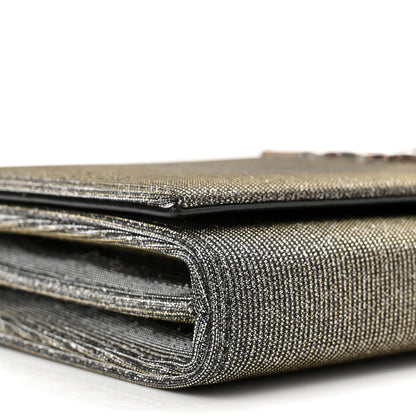 Saint Laurent Grained Metallic Calfskin Monogram Chain Wallet 8 of 12