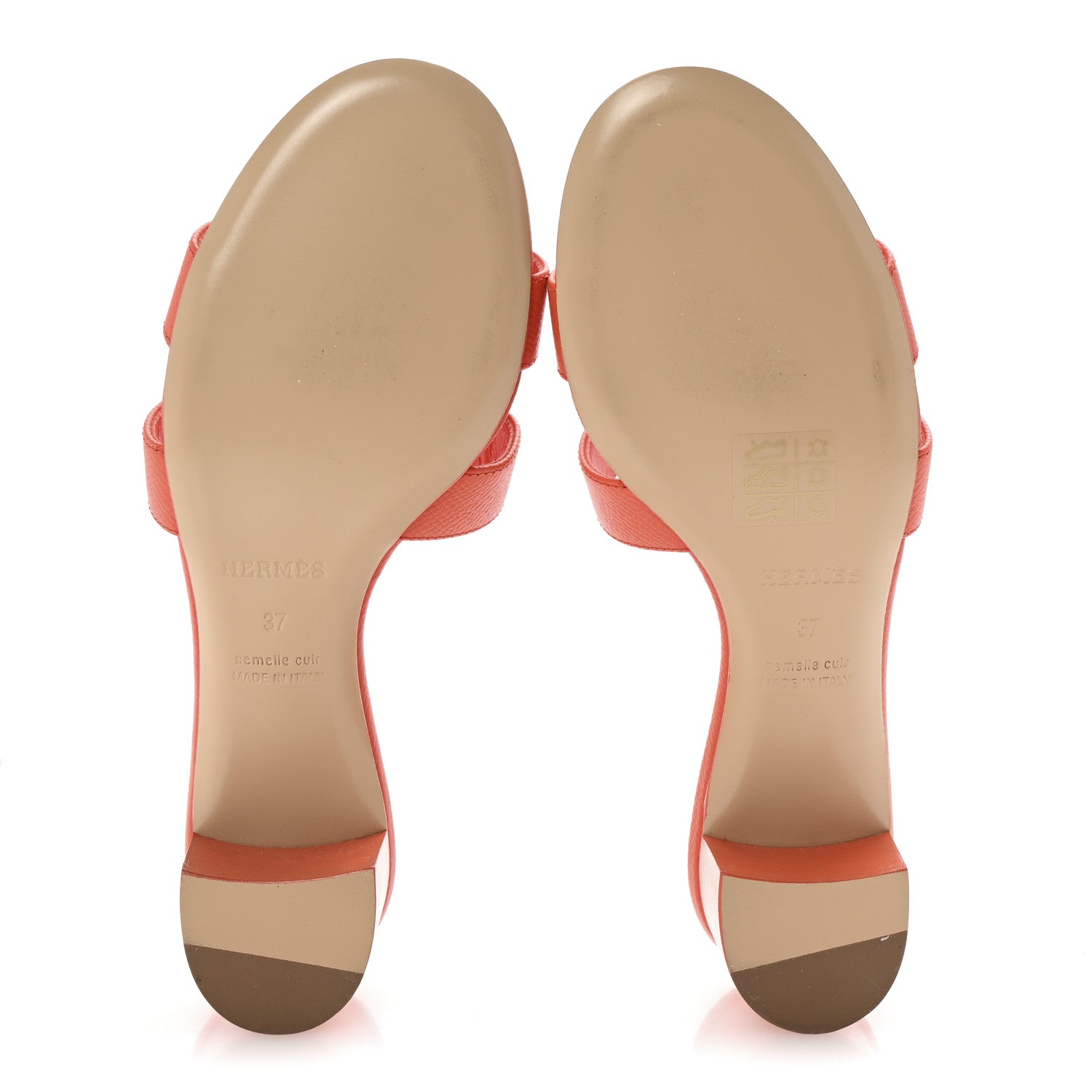 Hermes Epsom Oasis Sandals 37 Orange Poppy 6 of 10