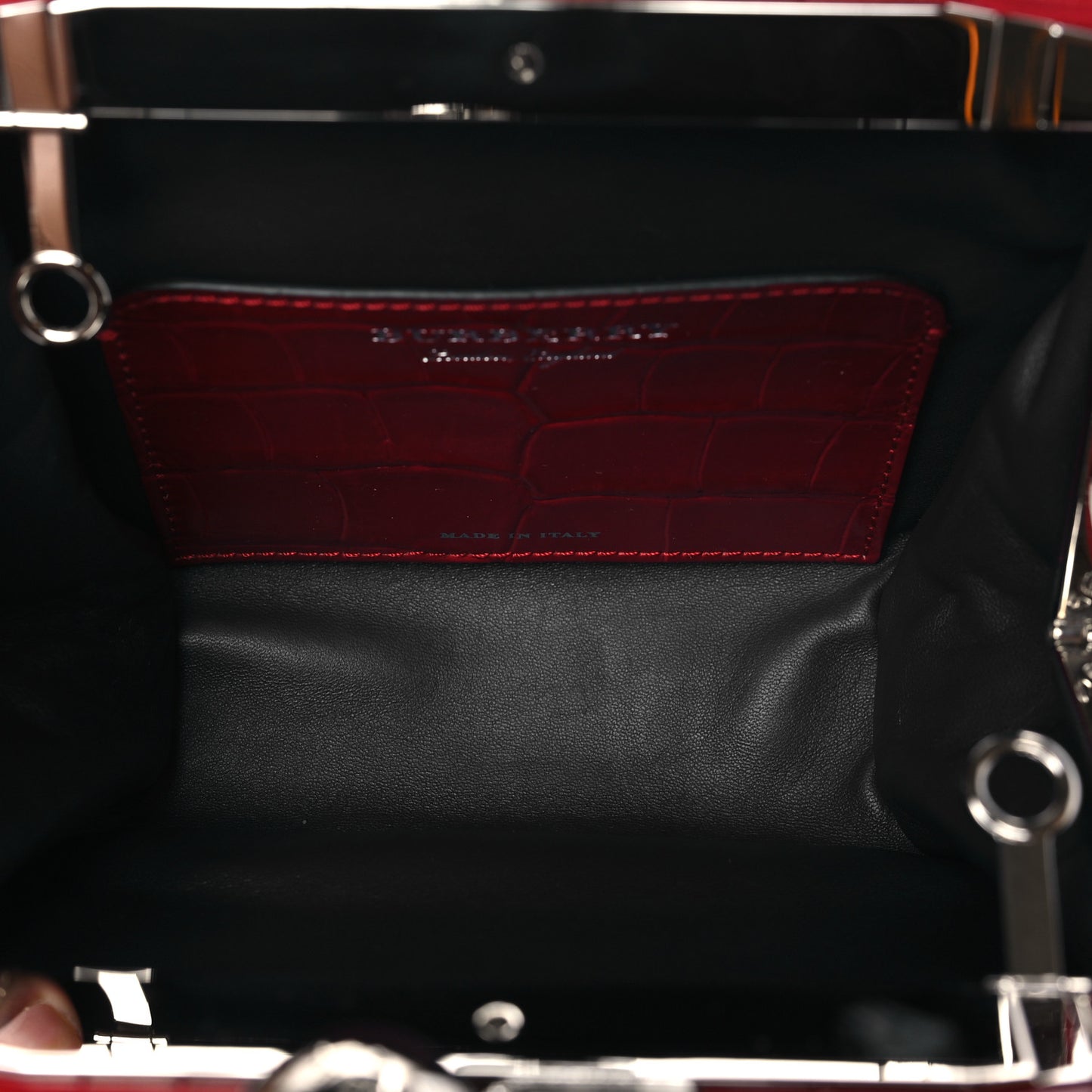 Alligator Small Frame Bag Bright Red
