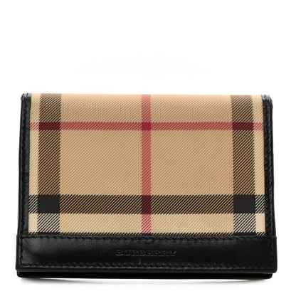 Burberry Calfskin House Check Card Case Black 1 of 8