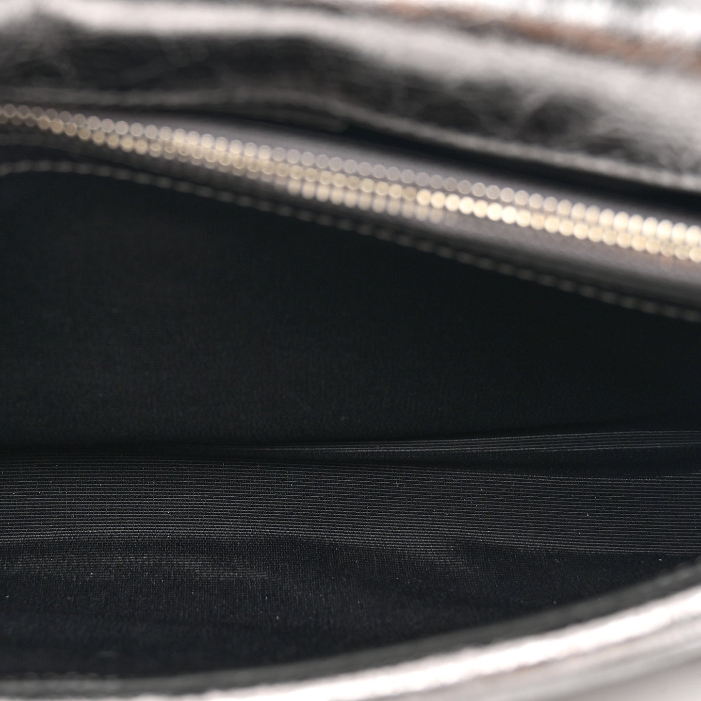 Metallic Soft Calfskin 4G Embossed Medium Shoulder Bag Silver